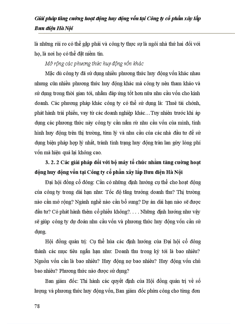 image for page Giải pháp tăng cường hoạt động huy động vốn tại Công ty cổ phần xây lắp Bưu điện Hà Nội