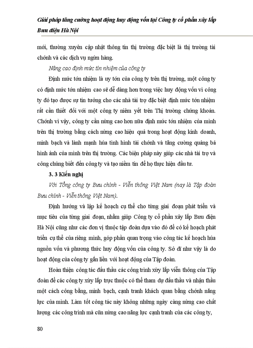 image for page Giải pháp tăng cường hoạt động huy động vốn tại Công ty cổ phần xây lắp Bưu điện Hà Nội