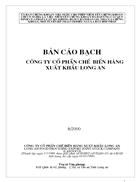 Bản cáo bạch công ty cổ phần chế biến hàng xuất khẩu long an