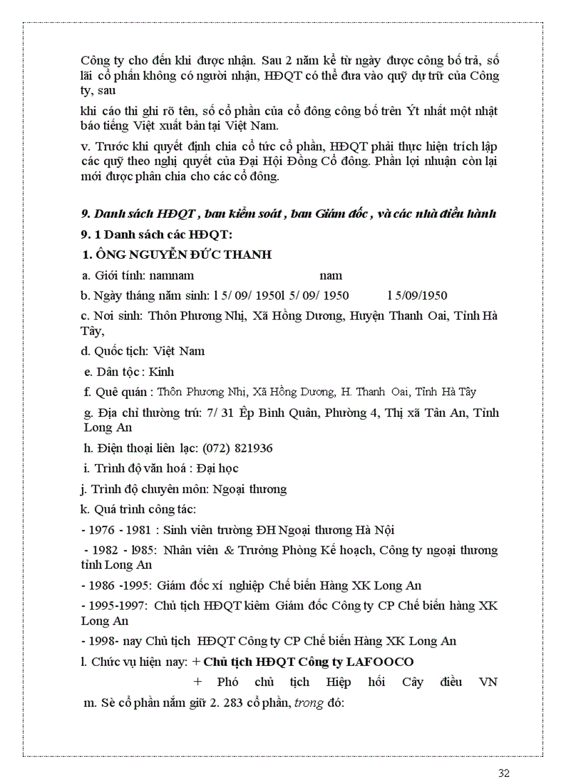 image for page Bản cáo bạch công ty cổ phần chế biến hàng xuất khẩu long an