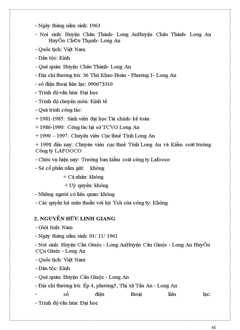 image for page Bản cáo bạch công ty cổ phần chế biến hàng xuất khẩu long an