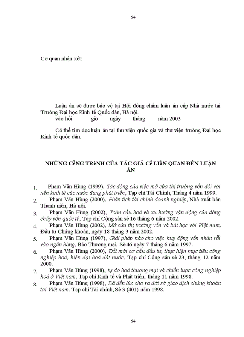 image for page Tác động của việc mở cửa thị trường vốn đến nền kinh tế các nước đang phát triển: Bài học cho Việt nam