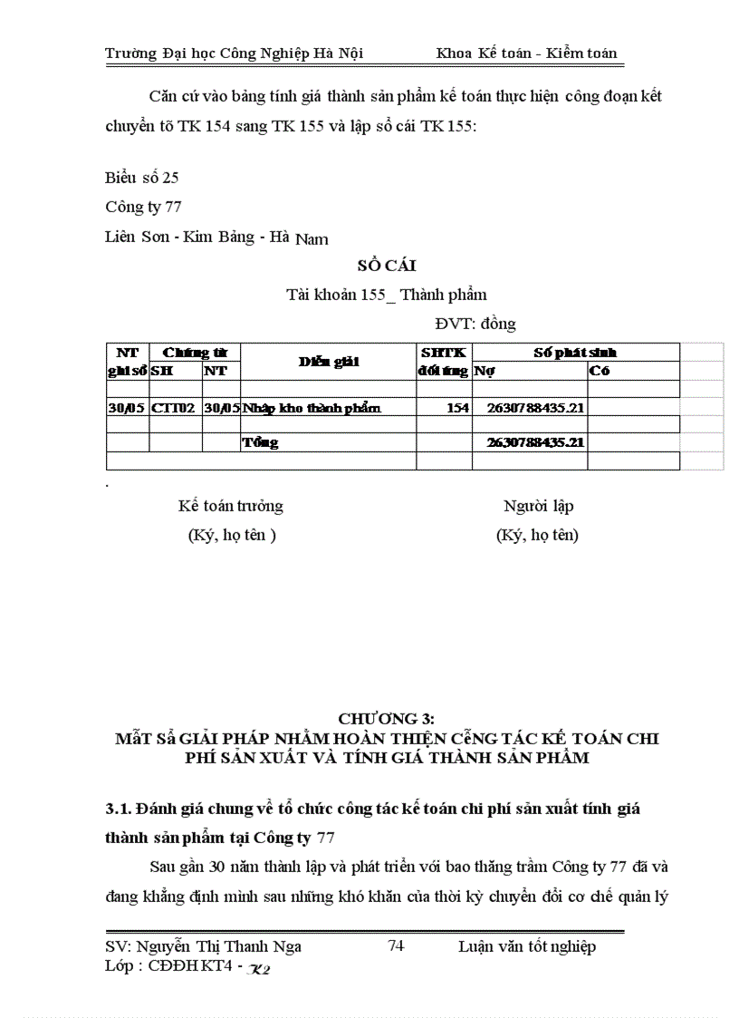 image for page Hoàn thiện công tác kế toán chi phí sản xuất và tính giá thành tại Công ty Cổ phần 77