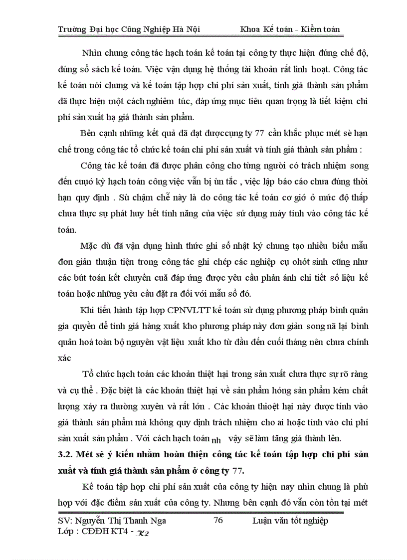 image for page Hoàn thiện công tác kế toán chi phí sản xuất và tính giá thành tại Công ty Cổ phần 77