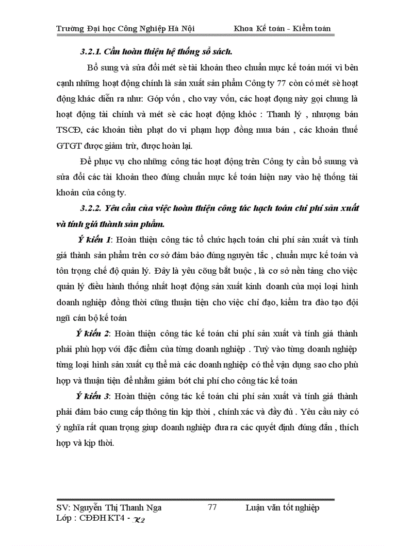 image for page Hoàn thiện công tác kế toán chi phí sản xuất và tính giá thành tại Công ty Cổ phần 77