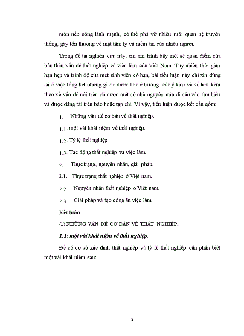 image for page Vấn đề thất nghiệp trong công cuộc đổi mới nước ta hiện nay