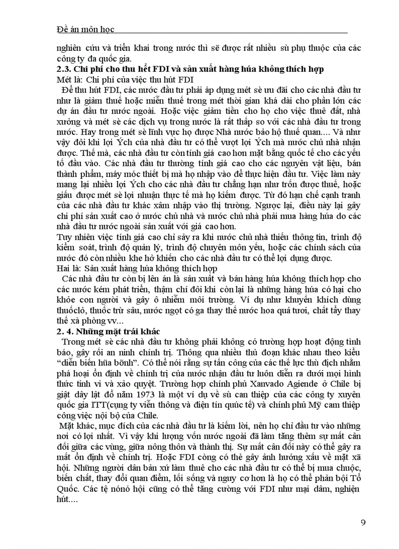 image for page Thực trạng huy động vốn FDI vào Việt Nam trong thời gian qua