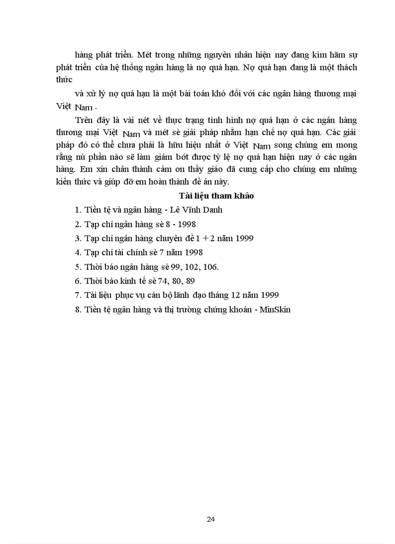 image for page Thực trạng nợ quá hạn ở các ngân hàng thương mại