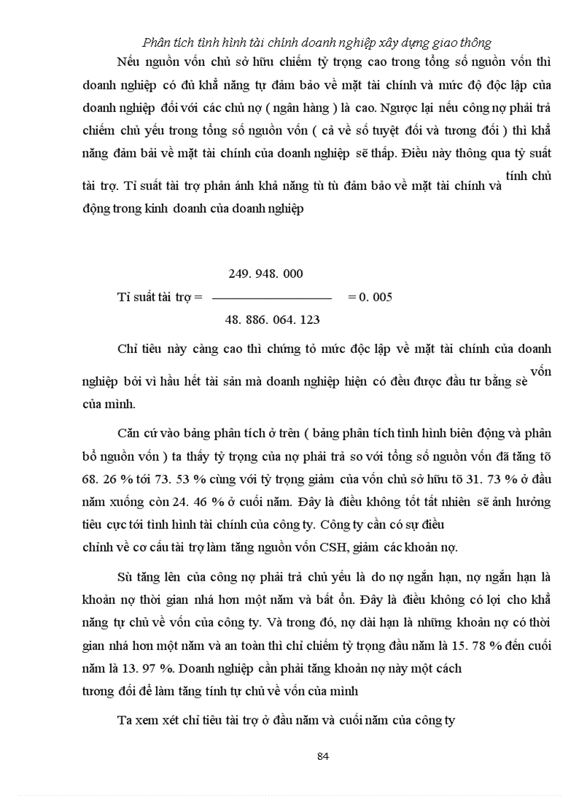 image for page Phân tích tình hình tài chính doanh nghiệp xây dựng giao thông