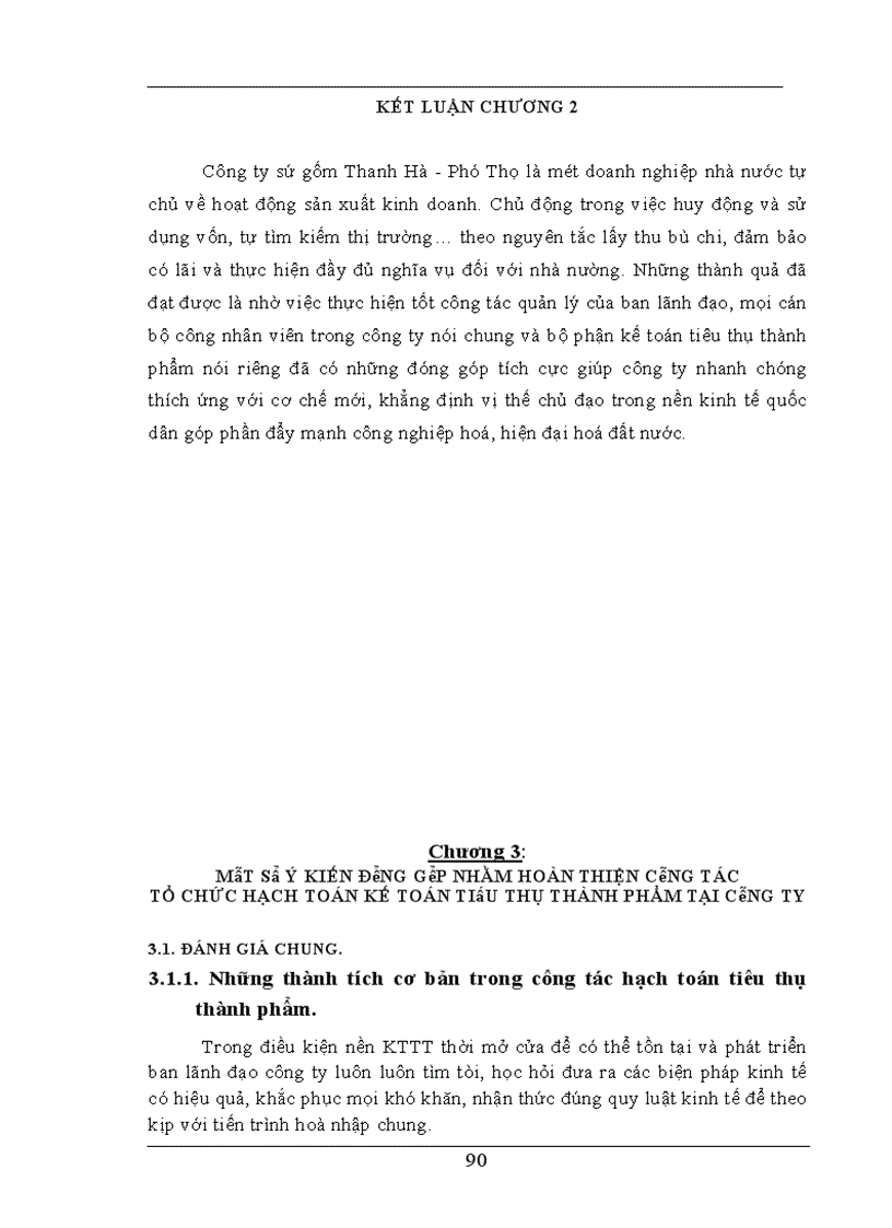 image for page Hạch toán kế toán tiêu thụ thành phẩm tại Công ty Sứ gốm Thanh Hà - Phú Thọ