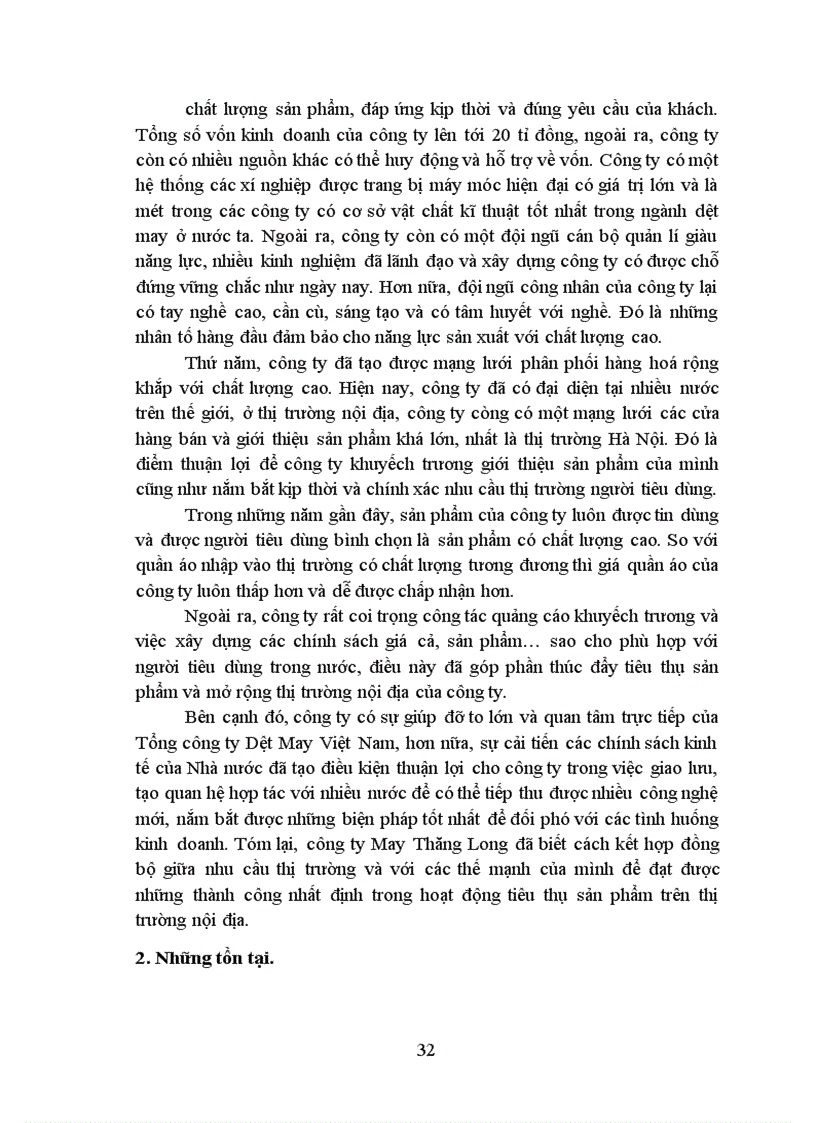 image for page Tiêu thụ sản phẩm may mặc trên thị trường nội địa của công ty May Thăng Long