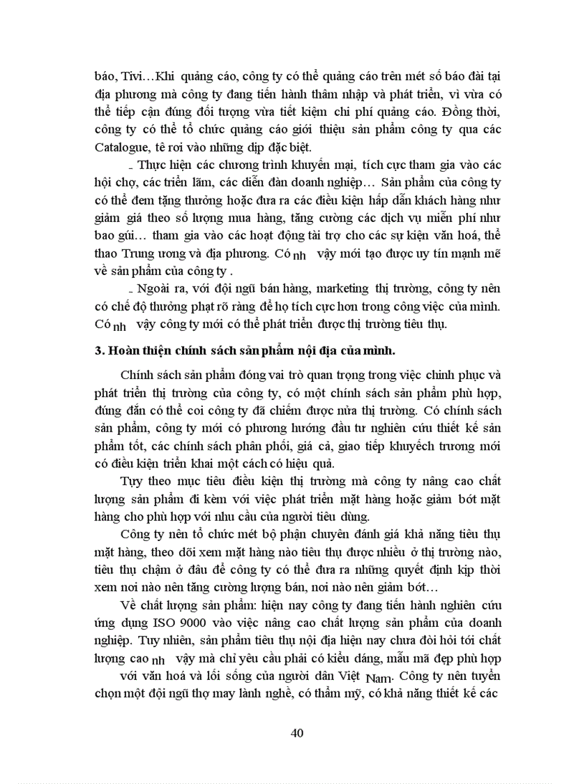 image for page Tiêu thụ sản phẩm may mặc trên thị trường nội địa của công ty May Thăng Long