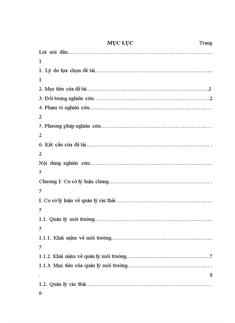 image for page Phân tích hiệu quả kinh tế, xã hội của dự án xây dựng nhà máy xử lý rác thải của thị xã Hà Đông