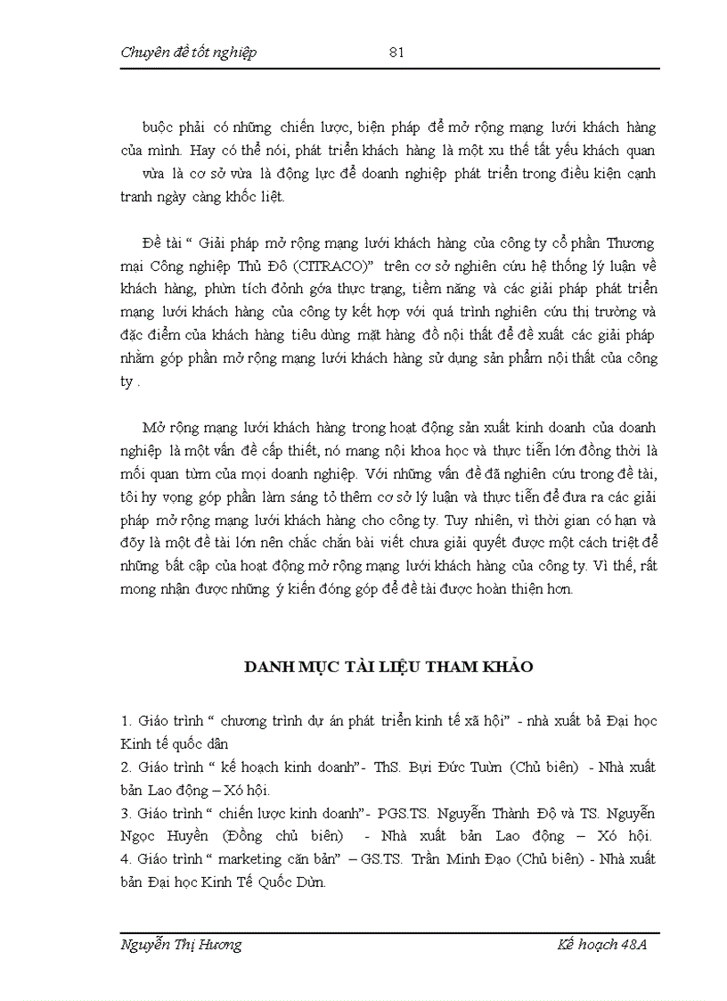 image for page Giải pháp mở rộng mạng lưới khách hàng của công ty CPTM Công nghiệp Thủ Đô (CITRACO)