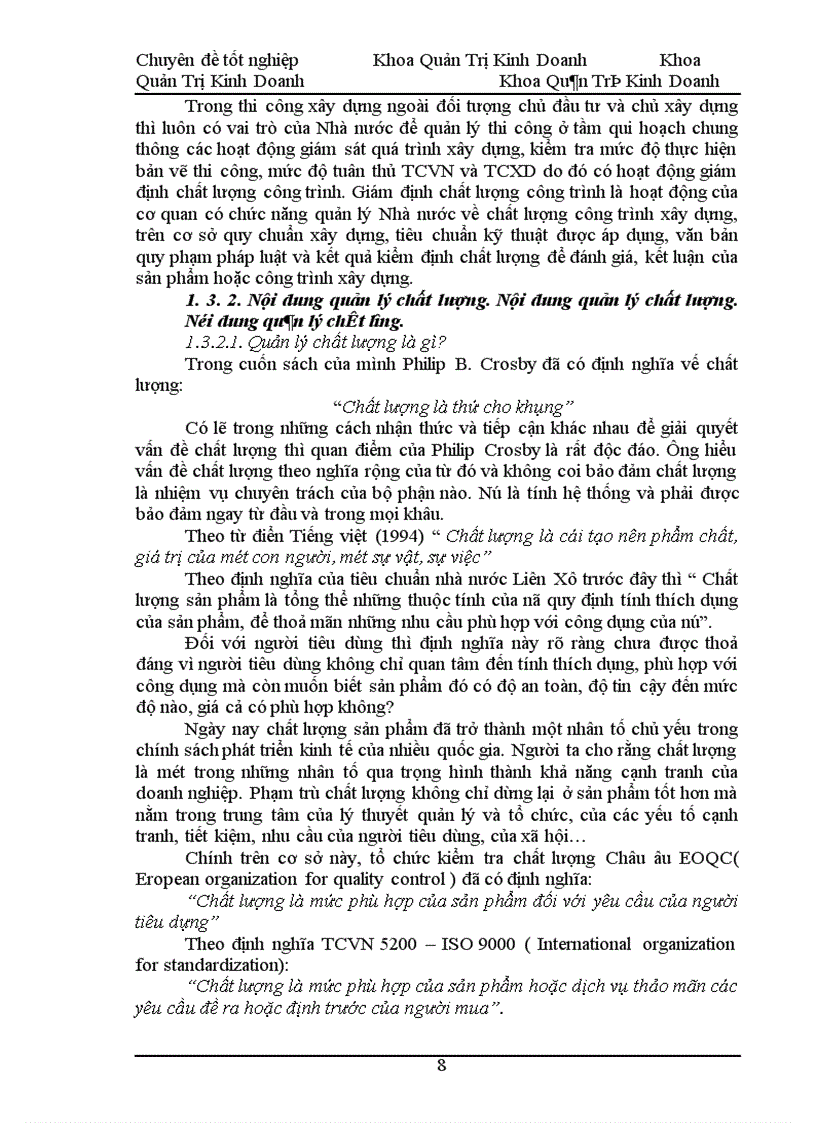 image for page Hoàn thiện công tác quản lý chất lượng trong xây dựng dân dụng tại Công ty xây dựng số 1- Hà Nội