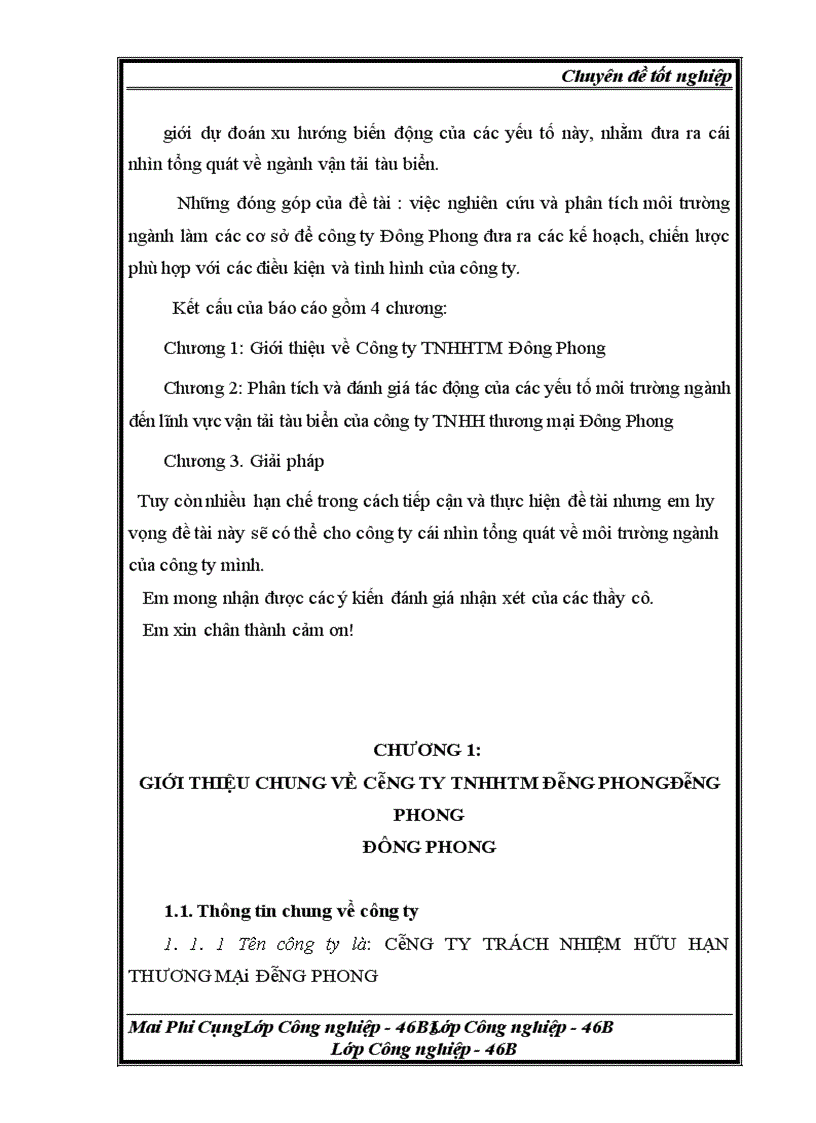 image for page Phân tích môi trường ngành vận tải tàu biển phục vụ cho việc định hướng phát triển của công ty tnhhtm đông phong