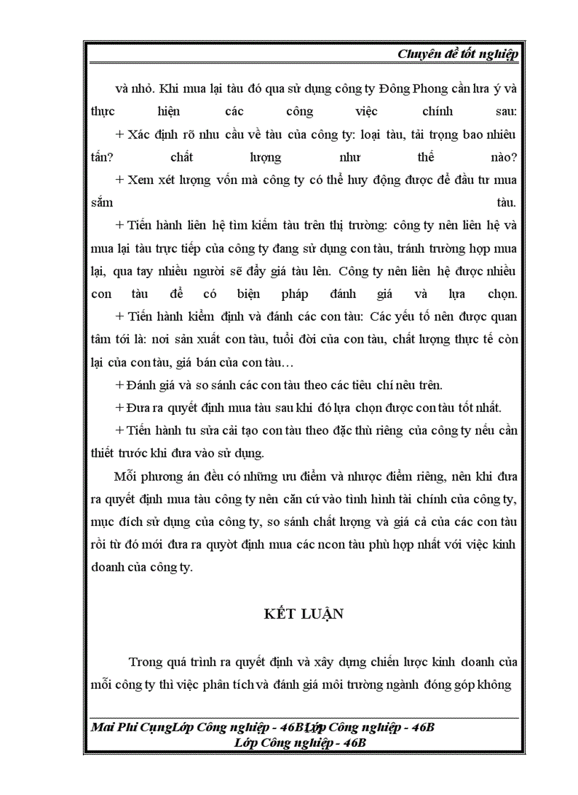 image for page Phân tích môi trường ngành vận tải tàu biển phục vụ cho việc định hướng phát triển của công ty tnhhtm đông phong