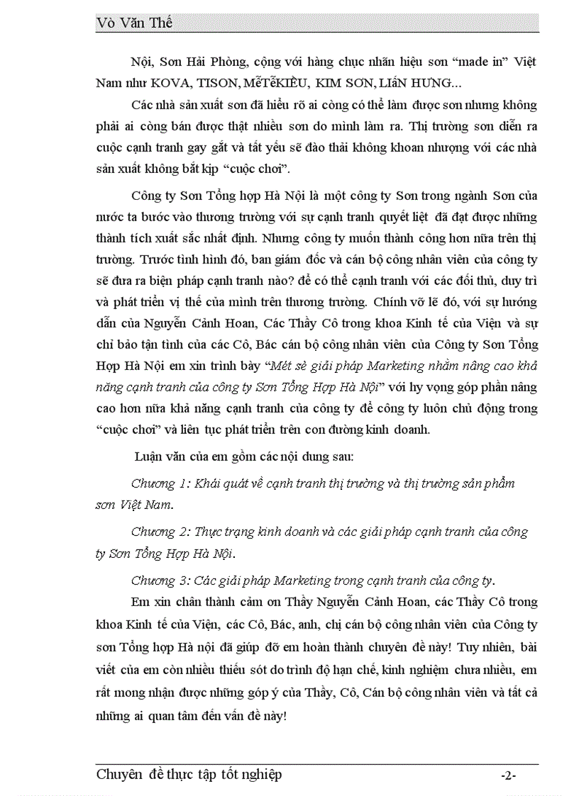 image for page Một số giải pháp Marketing nhằm nâng cao khả năng cạnh tranh của công ty Sơn Tổng Hợp Hà Nội