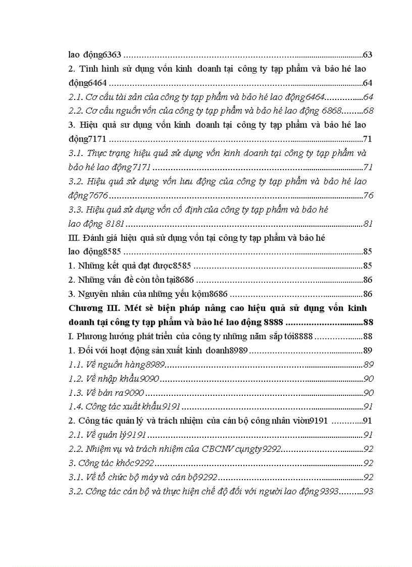 image for page Một số biện pháp nâng cao hiệu quả sử dụng vốn kinh doanh tại Công ty Tạp phẩm và bảo hộ lao động