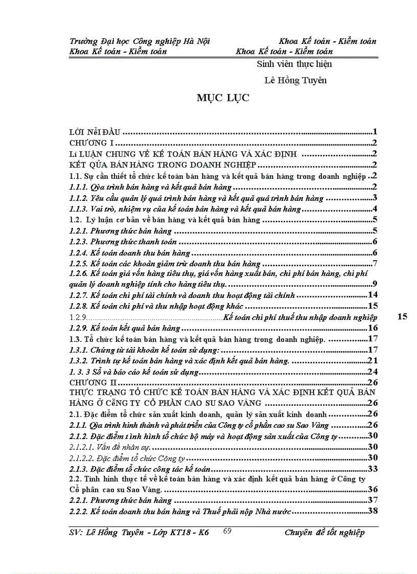 image for page Kế toán bán hàng và xác định kết quả bán hàng trong Công ty cổ phần cao su Sao Vàng