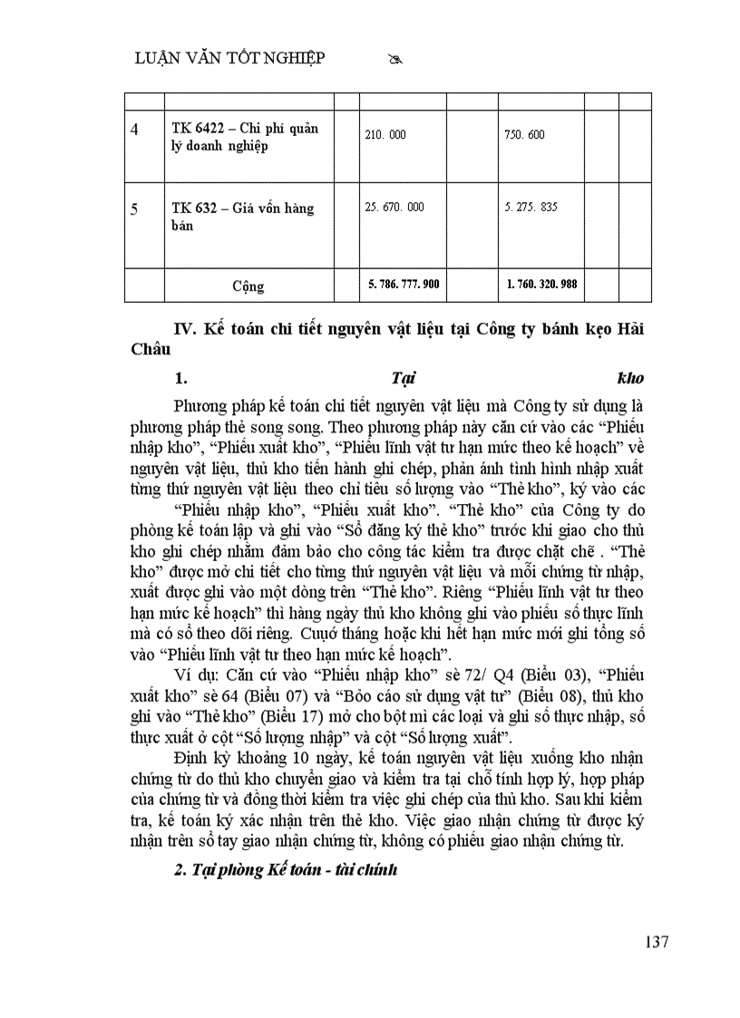image for page Thực tế về công tác kế toán nguyên vật liệu Tại công ty bánh kẹo hải châu