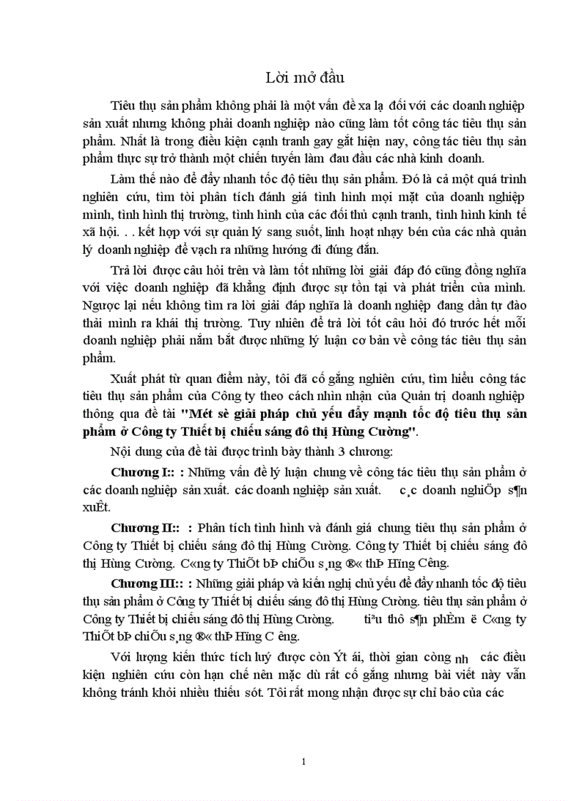 image for page Một số giải pháp chủ yếu đẩy mạnh tốc độ tiêu thụ sản phẩm ở Công ty Thiết bị chiếu sáng đô thị Hùng Cường