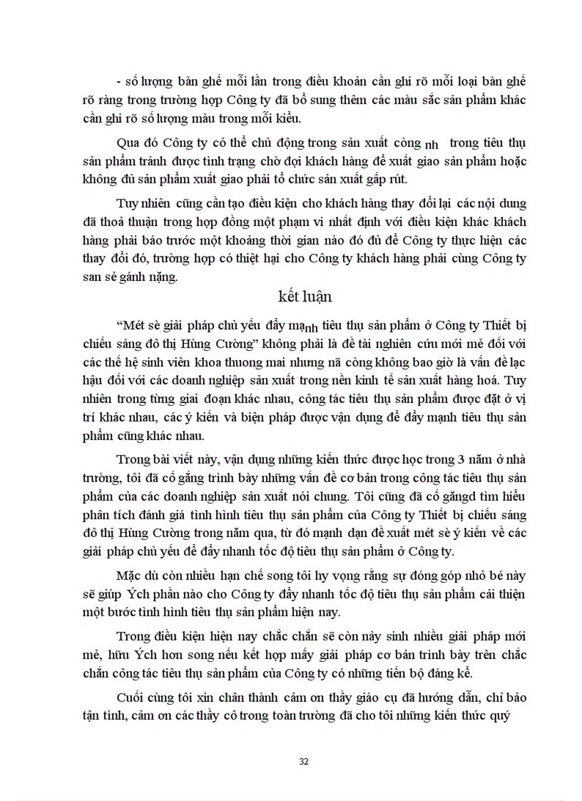 image for page Một số giải pháp chủ yếu đẩy mạnh tốc độ tiêu thụ sản phẩm ở Công ty Thiết bị chiếu sáng đô thị Hùng Cường