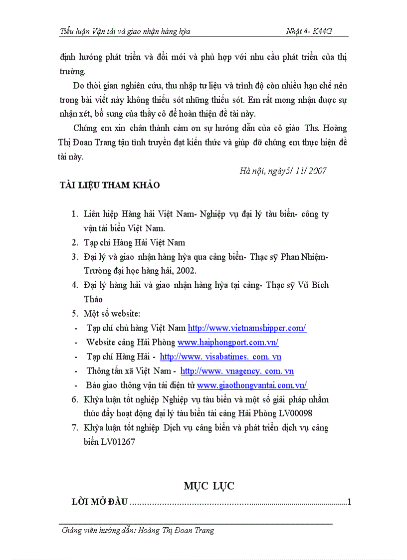 image for page Đại lý tàu biển và phát triển hoạt động đại lý tàu biển ở cảng Hải Phòng