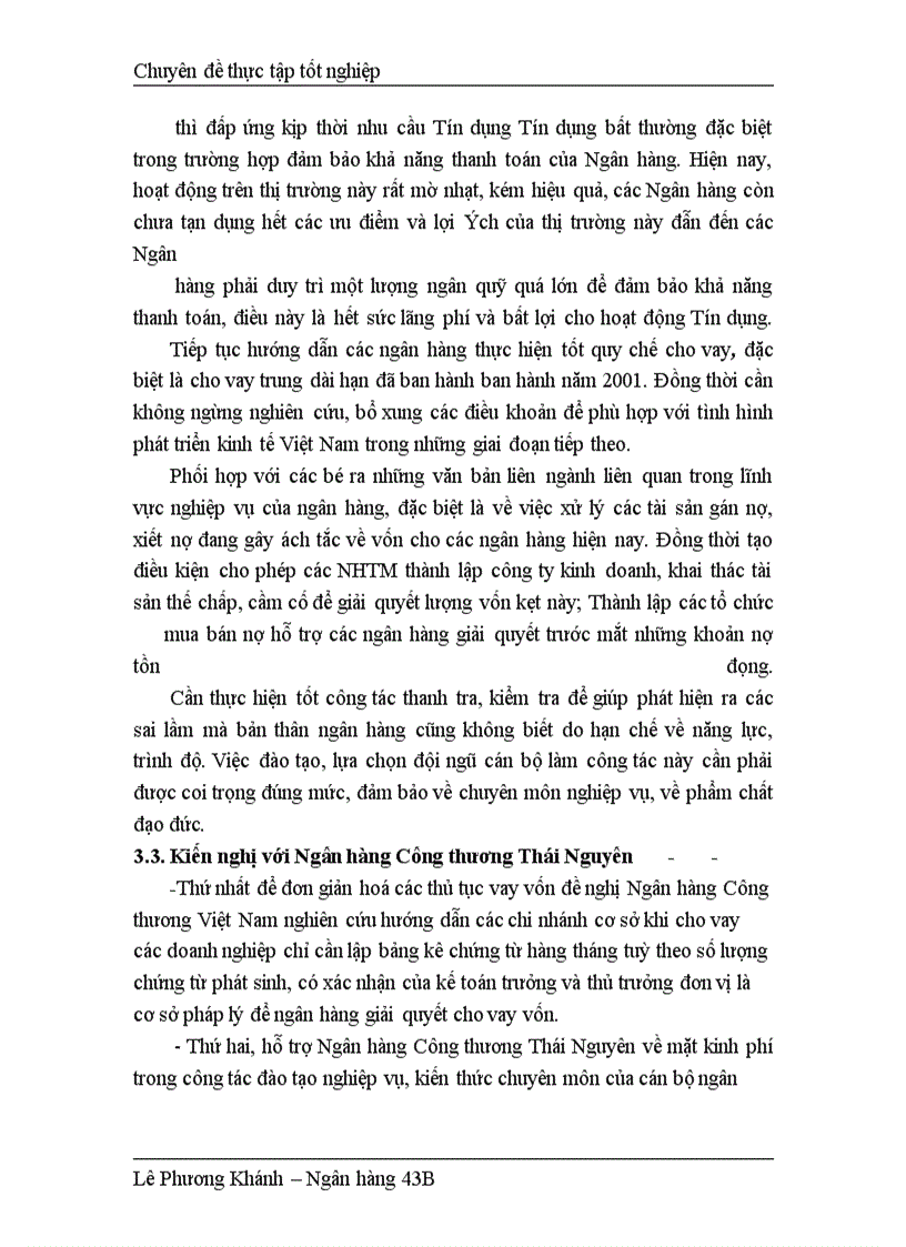 image for page Giải pháp nâng cao chất lượng Tín dụng Trung và Dài hạn tại Chi nhánh Ngân hàng Công thương Thái Nguyên
