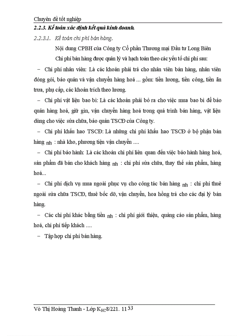 image for page Bán hàng và xác định kết quả kinh doanh cuả Công ty cổ phần thương mại đầu tư Long Biên