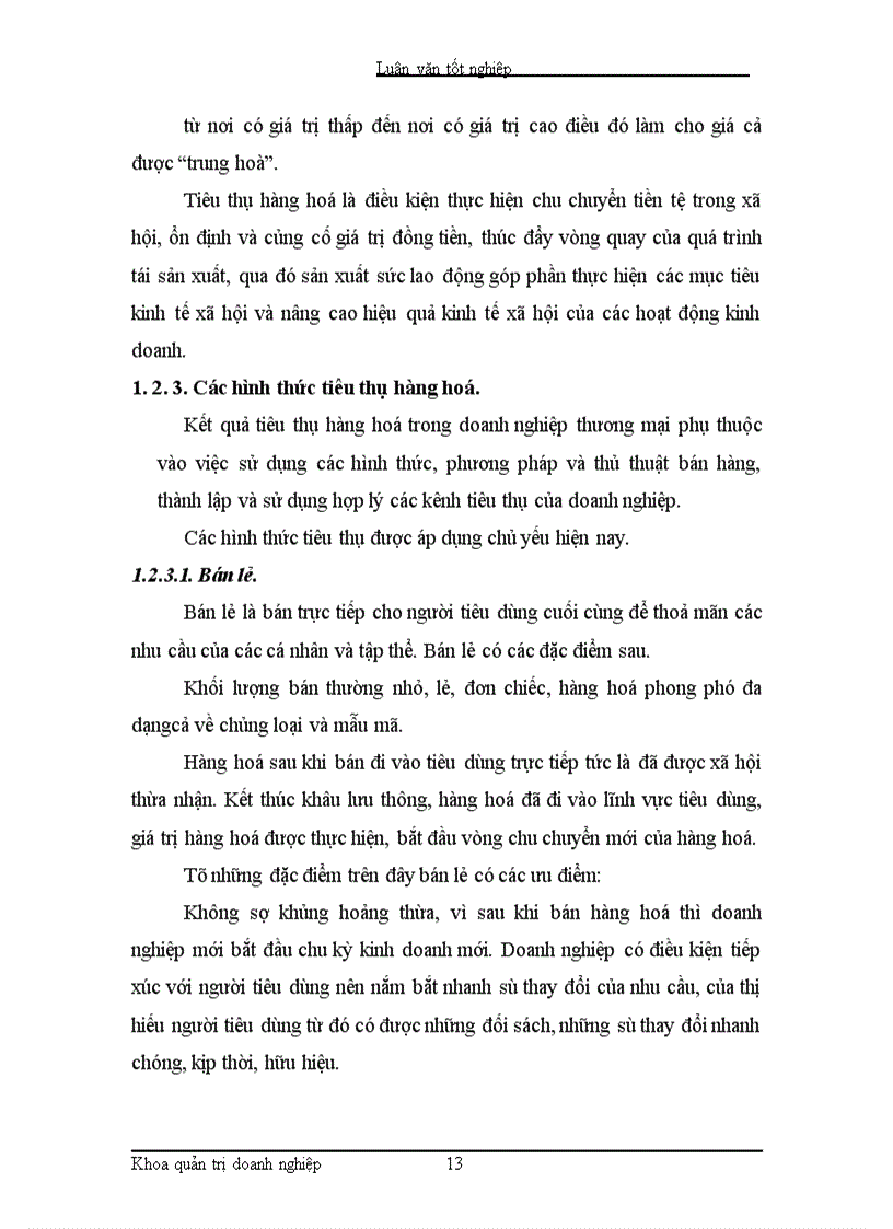 image for page Những lý luận cơ bản về quản trị tiêu thụ hàng hoá trong doanh nghiệp