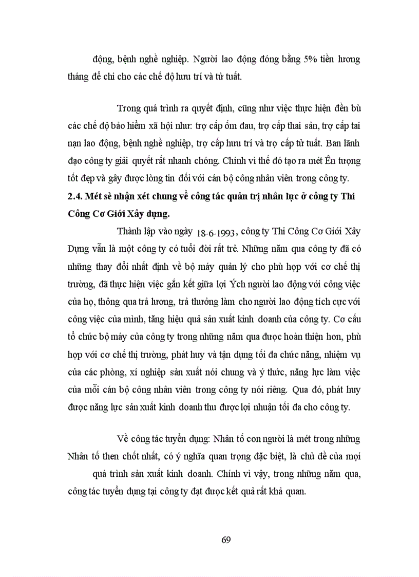 image for page Quản lý nhân lực ở Công ty thi công cơ giới xây dựng