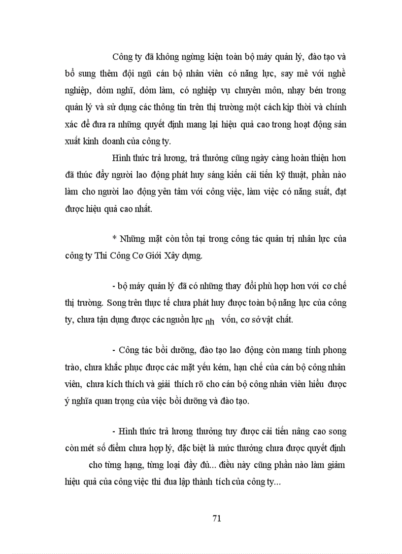 image for page Quản lý nhân lực ở Công ty thi công cơ giới xây dựng