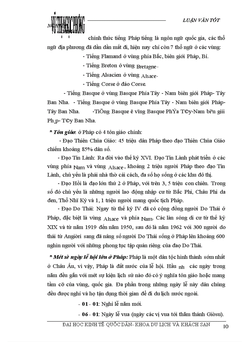 image for page Các giải pháp nhằm duy trì và mở rộng thị trường khách du lịch là người Pháp của Công ty du lịch Việt Nam tại Hà Nội