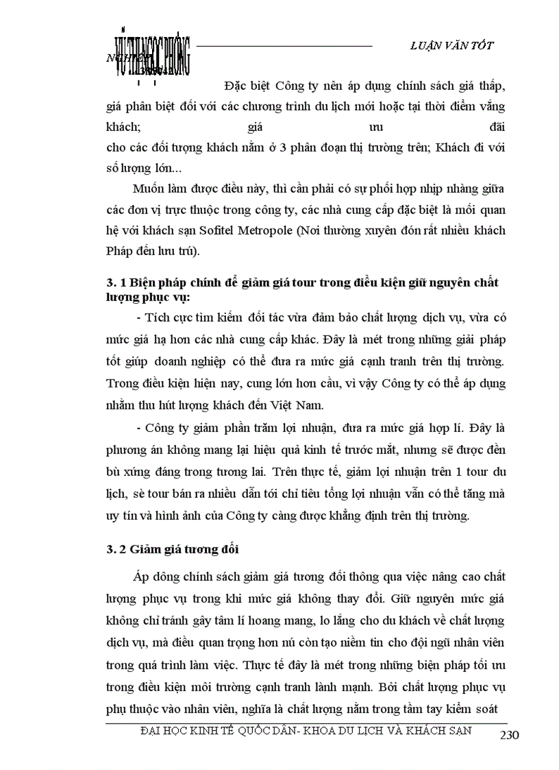 image for page Các giải pháp nhằm duy trì và mở rộng thị trường khách du lịch là người Pháp của Công ty du lịch Việt Nam tại Hà Nội