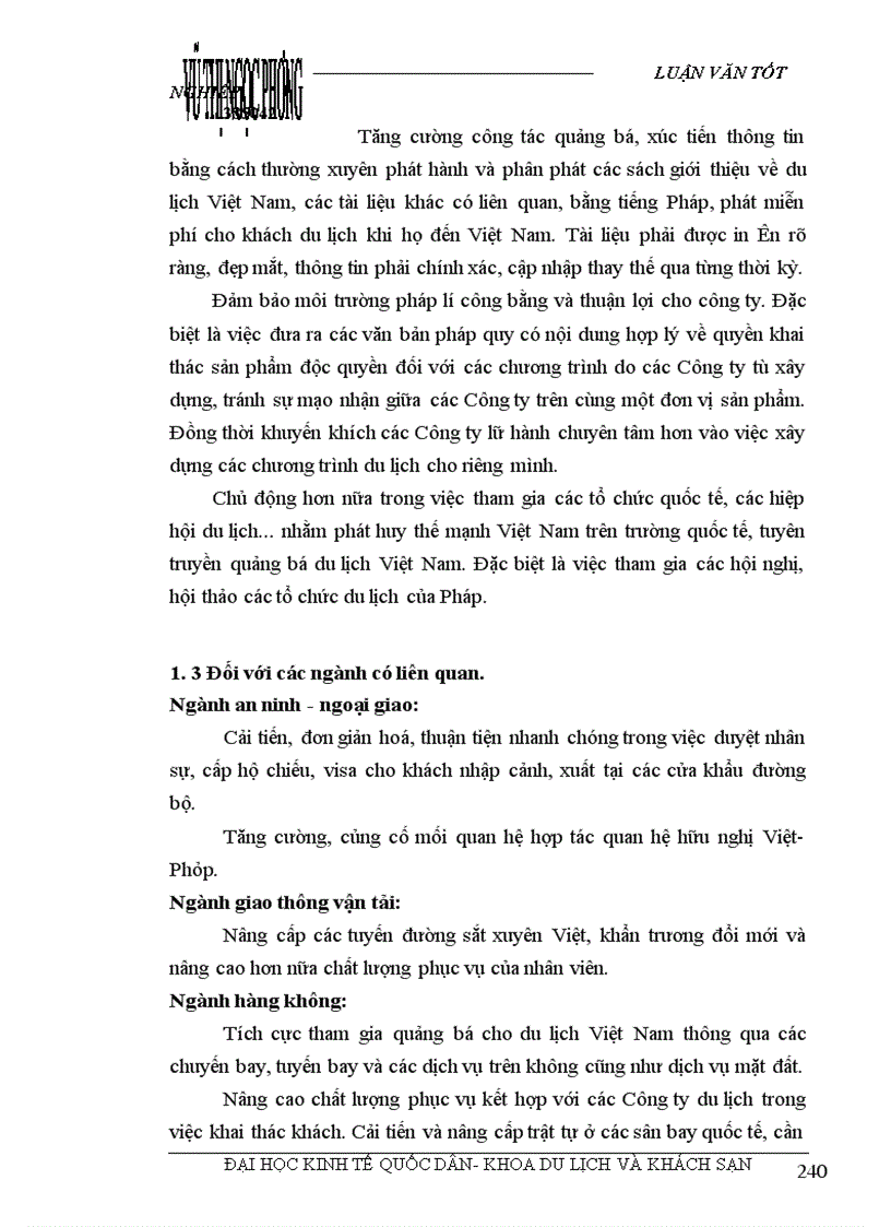 image for page Các giải pháp nhằm duy trì và mở rộng thị trường khách du lịch là người Pháp của Công ty du lịch Việt Nam tại Hà Nội