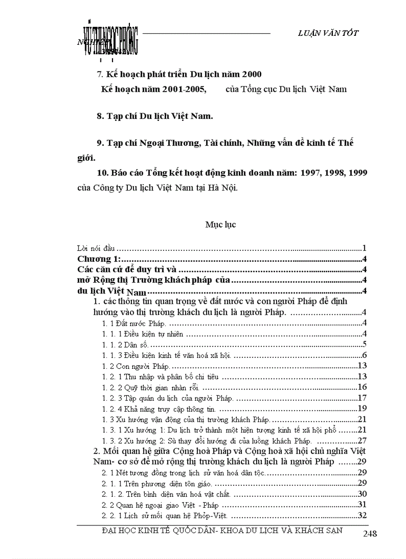 image for page Các giải pháp nhằm duy trì và mở rộng thị trường khách du lịch là người Pháp của Công ty du lịch Việt Nam tại Hà Nội