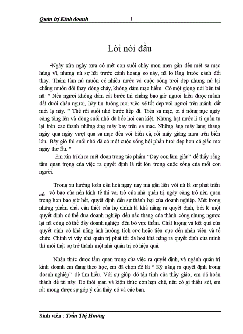 image for page Kỹ năng ra quyết định trong doanh nghiệp