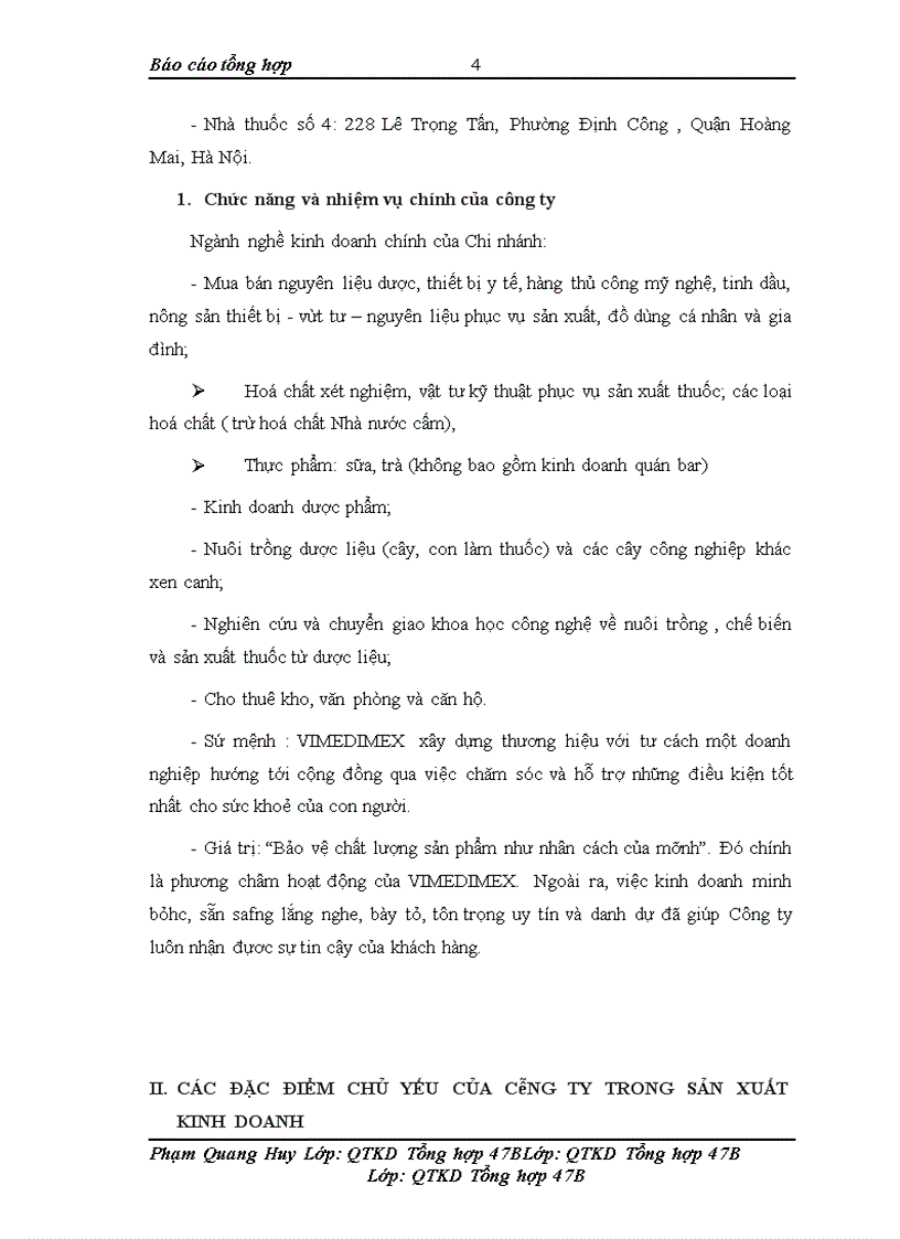 image for page Báo cáo thực tập tại Cổ phần y dược phẩm VIMEDIMEX,