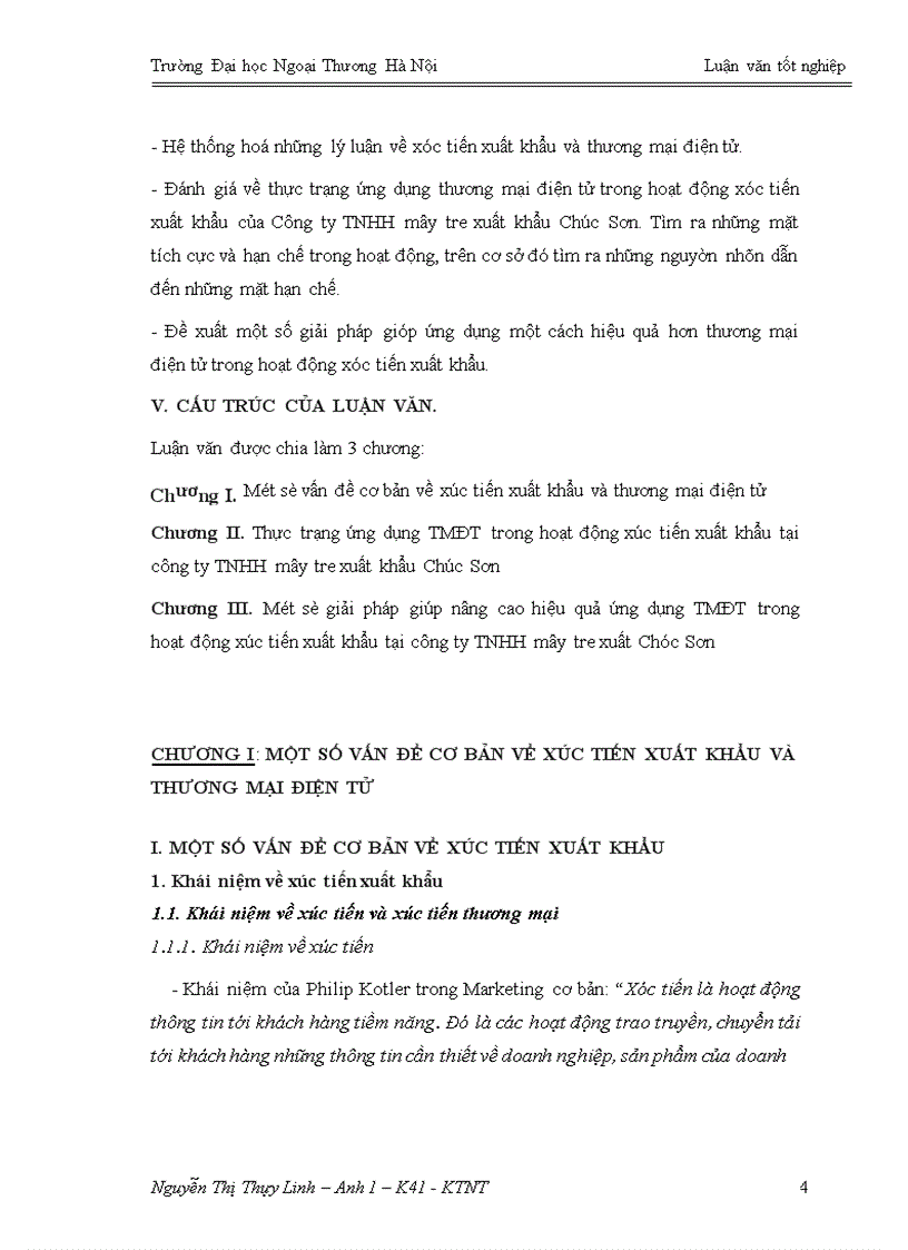 image for page Ưng dụng TMĐT trong hoạt động xúc tiến xuất khẩu tại công ty TNHH mây tre xuất Chúc Sơn