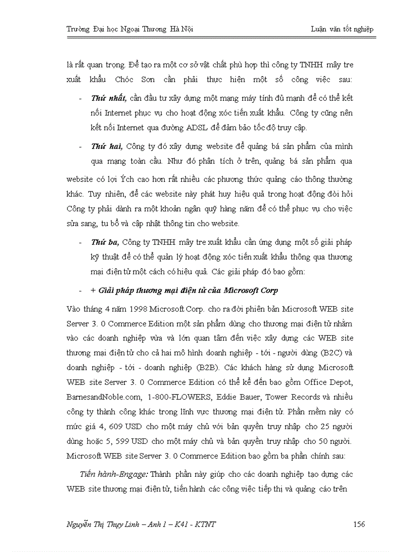 image for page Ưng dụng TMĐT trong hoạt động xúc tiến xuất khẩu tại công ty TNHH mây tre xuất Chúc Sơn