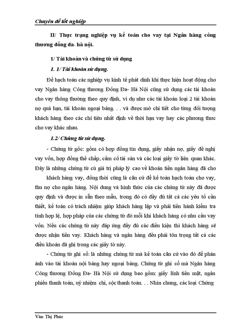 image for page Một số giải pháp nhằm hoàn thiện nghiệp vụ kế toán cho vay tại chi nhánh Ngân hàng Công thương Đống Đa - Hà Nội