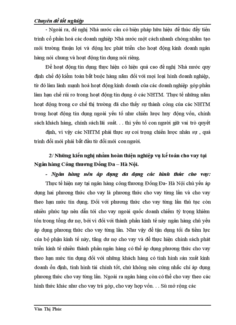 image for page Một số giải pháp nhằm hoàn thiện nghiệp vụ kế toán cho vay tại chi nhánh Ngân hàng Công thương Đống Đa - Hà Nội