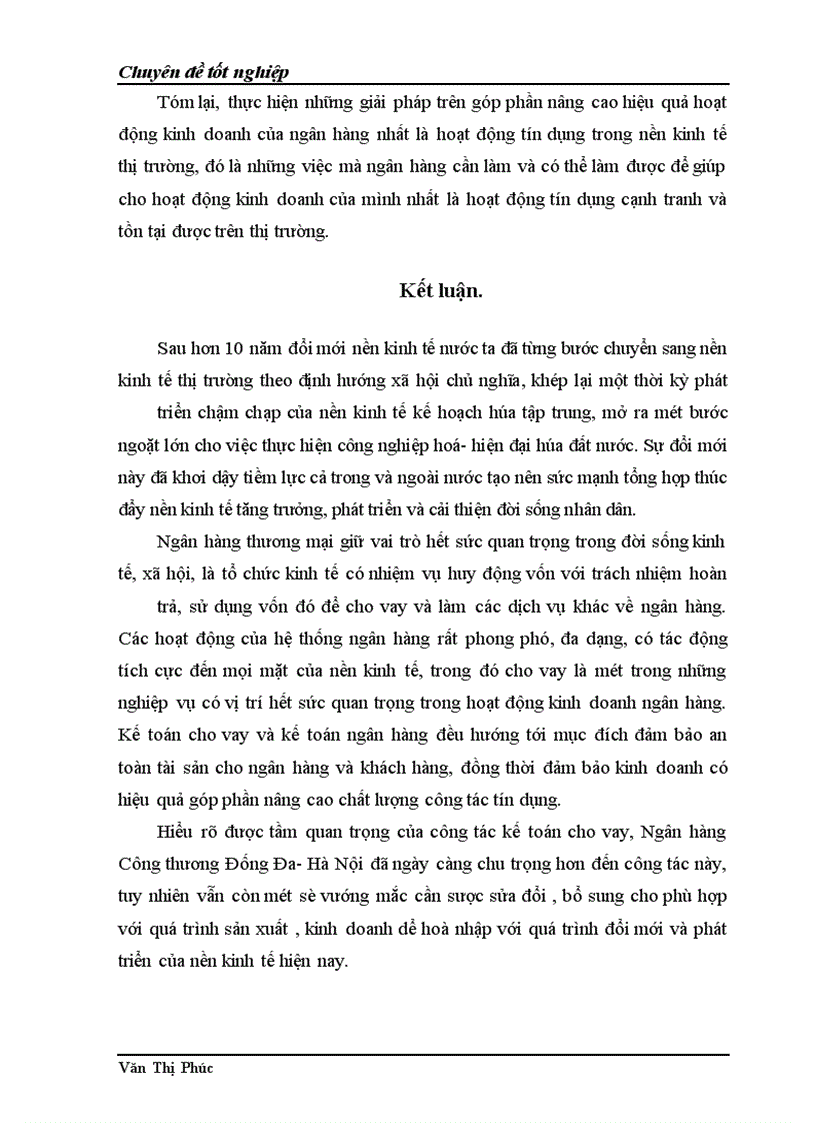 image for page Một số giải pháp nhằm hoàn thiện nghiệp vụ kế toán cho vay tại chi nhánh Ngân hàng Công thương Đống Đa - Hà Nội