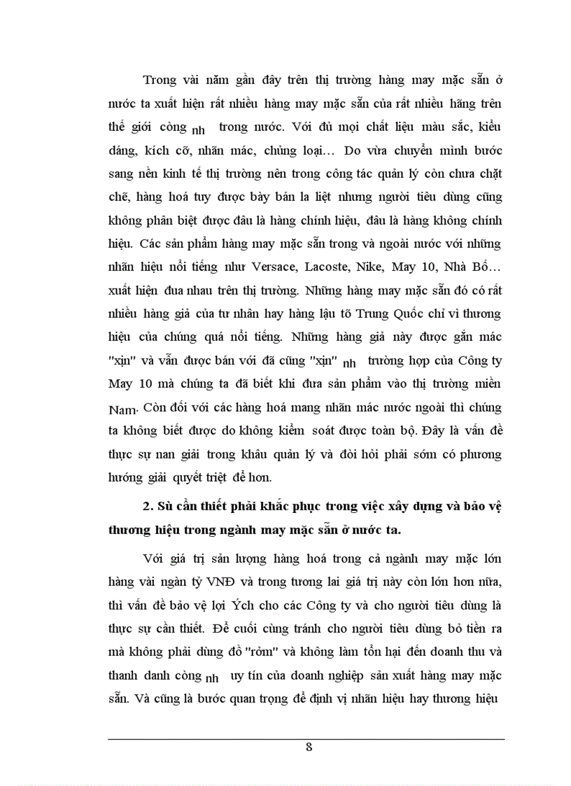 image for page Thương hiệu cho sản phẩm áo sơ mi may sẵn của Công ty May 10 xuất khẩu sang thị trường