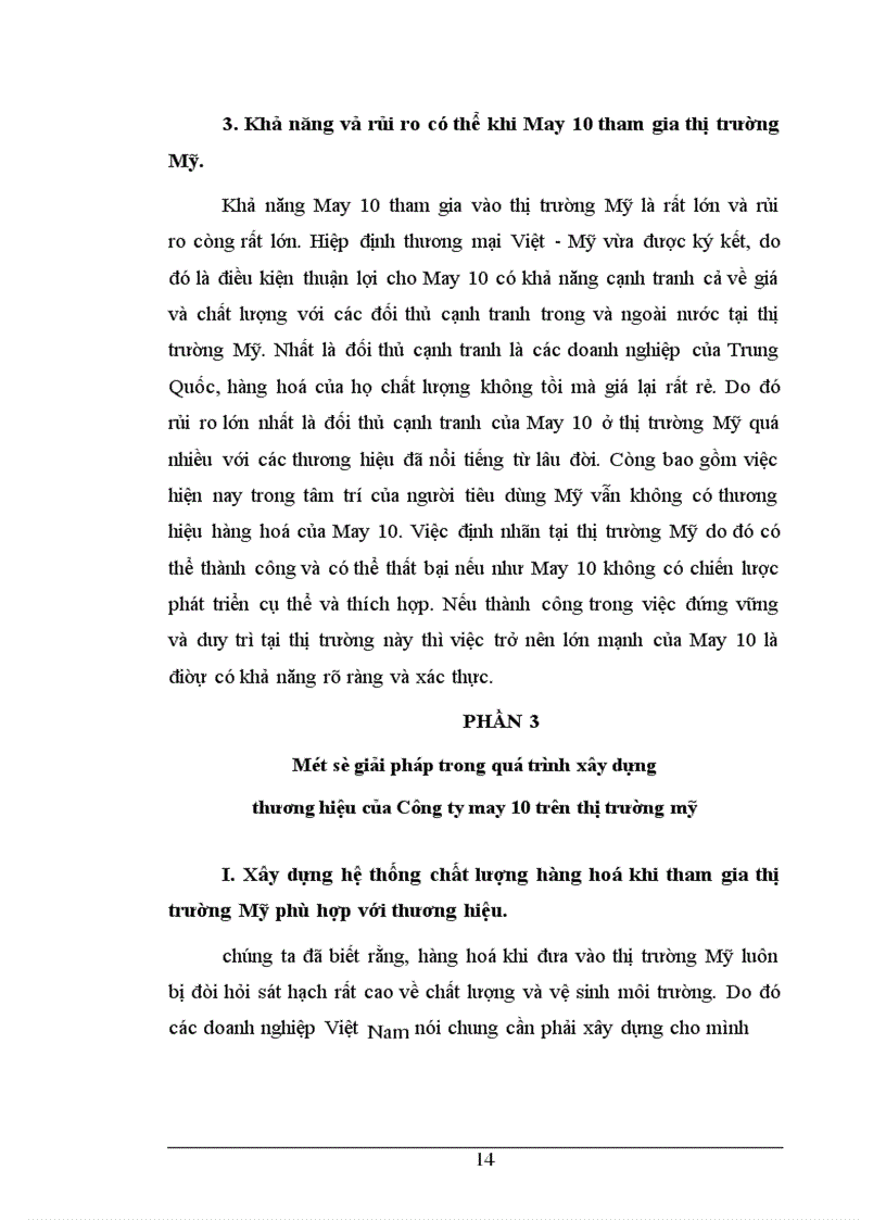 image for page Thương hiệu cho sản phẩm áo sơ mi may sẵn của Công ty May 10 xuất khẩu sang thị trường