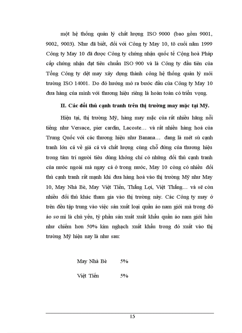 image for page Thương hiệu cho sản phẩm áo sơ mi may sẵn của Công ty May 10 xuất khẩu sang thị trường