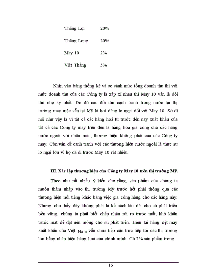 image for page Thương hiệu cho sản phẩm áo sơ mi may sẵn của Công ty May 10 xuất khẩu sang thị trường