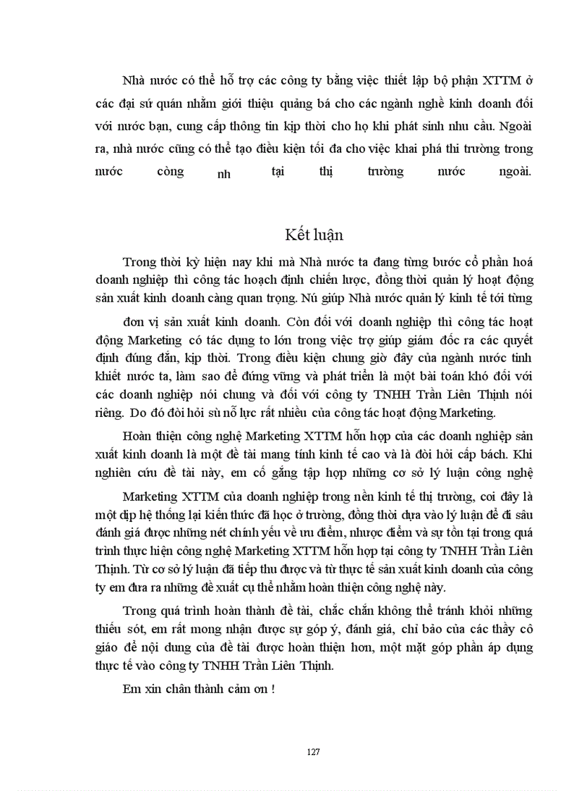 image for page Hoàn thiện công nghệ Marketing xúc tiến thương mại hỗn hợp của công ty TNHH Trần Liên Thịnh