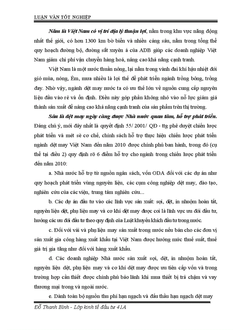 image for page Một số giải pháp nhằm đẩy mạnh hoạt động đầu tư phát triển ngành công nghiệp dệt may Việt Nam